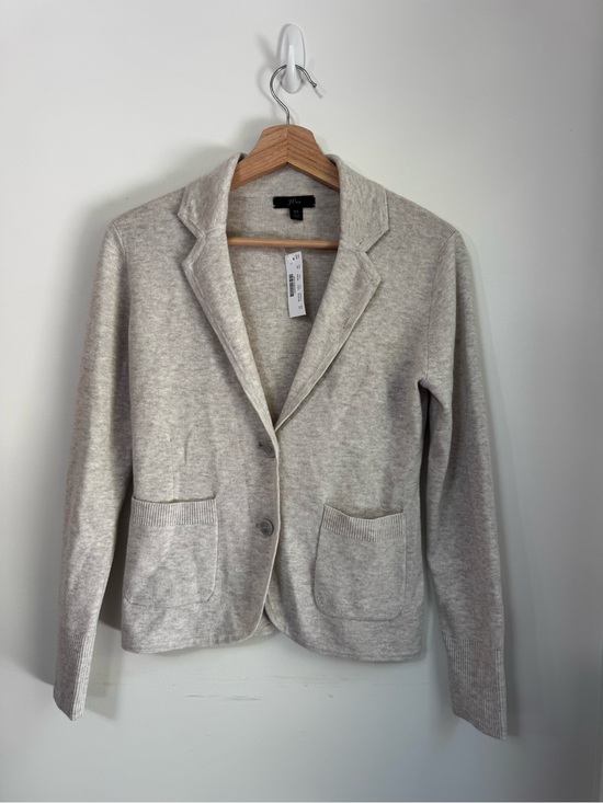 J. Crew Sweaters - NWT J.Crew Open Front Sweater Blazer Cardigan | Heather Oatmeal | Size XXS